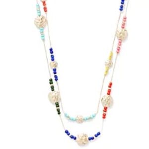 2/$20 NYCo 2-strand colorful disc station necklace